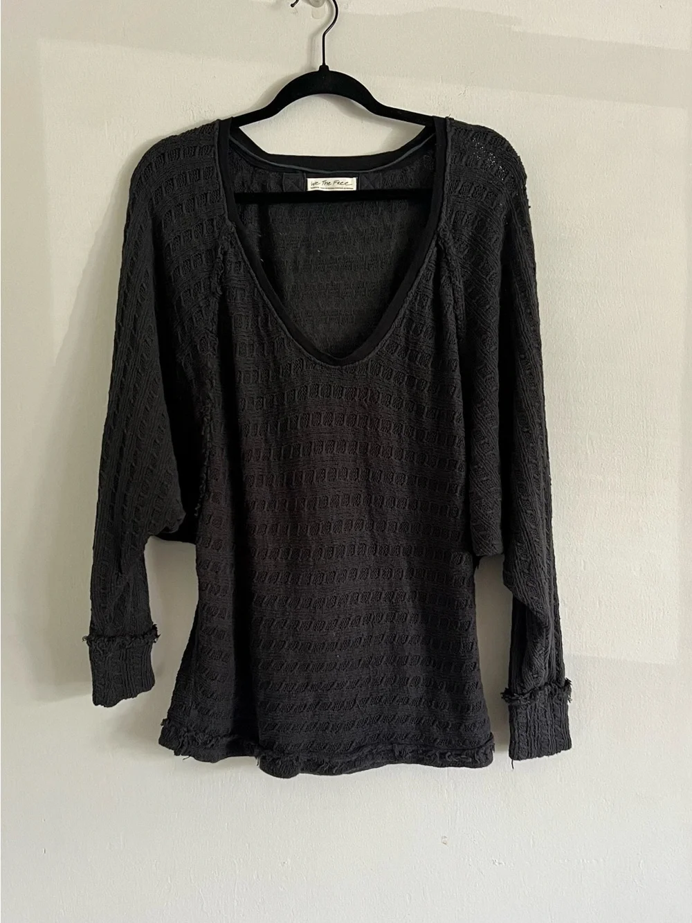 Free People We The Free Thiens Hacci Open Knit Dolman Slouchy Sweater Sz Medium